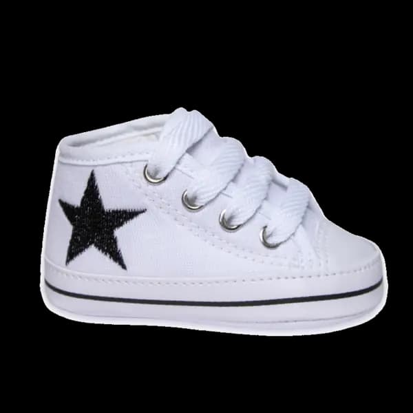 Tenis Starzinho Branco com Estrelinha de Cano Alto - foto 4